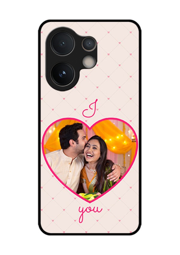 Vivo V60e 5G Custom Glass Phone Case - Heart Shape Design