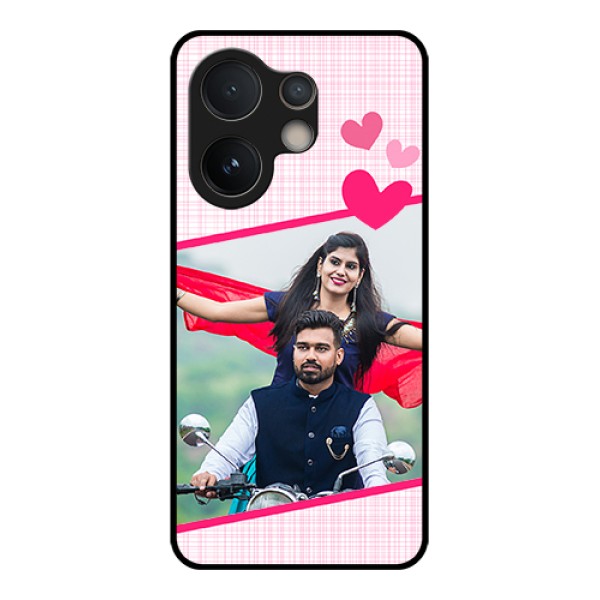 Vivo V60e 5G Custom Glass Phone Case - Love Shape Heart Design