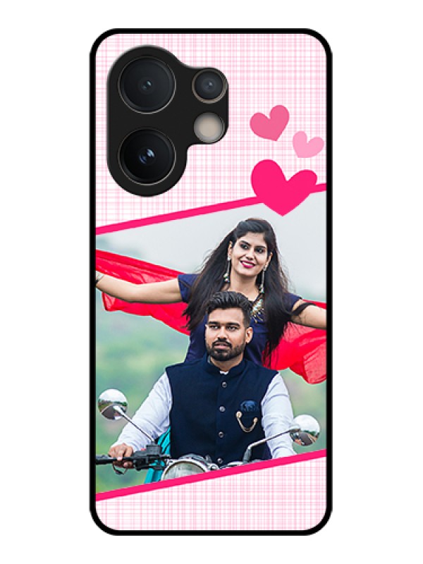 Custom Vivo V60e 5G Custom Glass Phone Case - Love Shape Heart Design