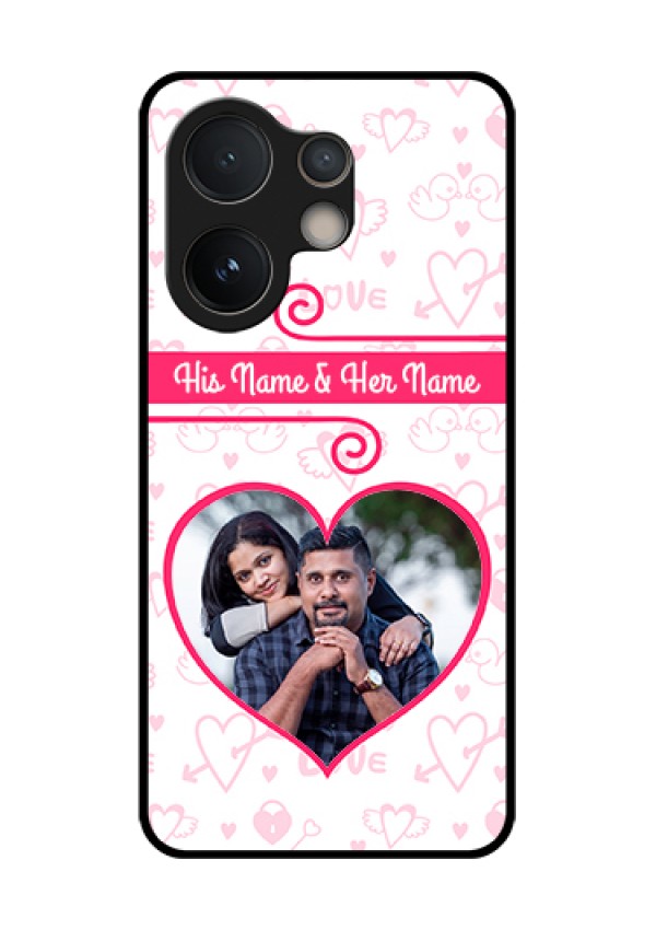 Vivo V60e 5G Custom Glass Phone Case - Heart Shape Love Design