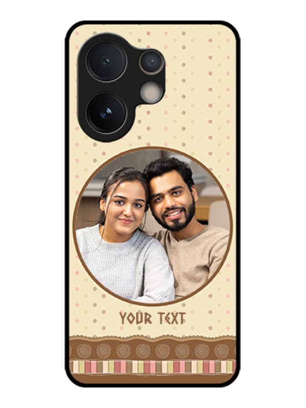Custom Vivo V60e 5G Custom Glass Phone Case - Brown Dotted Mobile Case Design