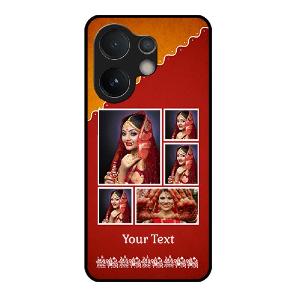 Vivo V60e 5G Custom Glass Phone Case - Wedding Pic Upload Design