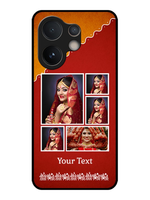 Custom Vivo V60e 5G Custom Glass Phone Case - Wedding Pic Upload Design