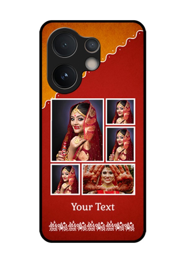 Vivo V60e 5G Custom Glass Phone Case - Wedding Pic Upload Design