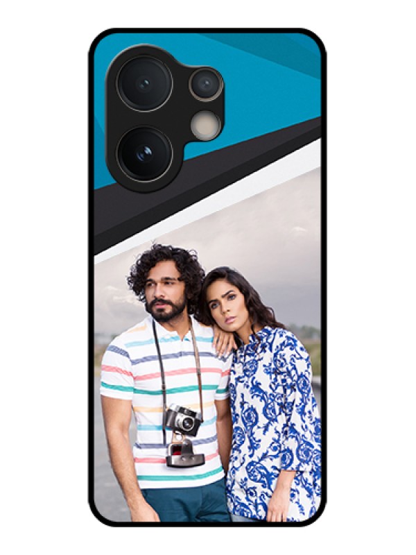 Custom Vivo V60e 5G Custom Glass Phone Case - Simple Pattern Photo Upload Design