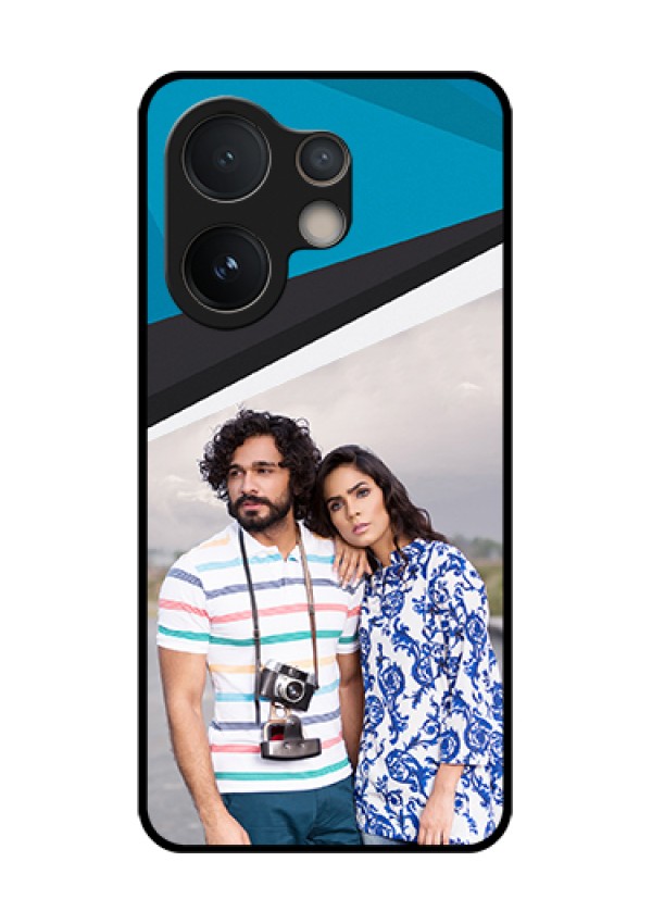 Vivo V60e 5G Custom Glass Phone Case - Simple Pattern Photo Upload Design