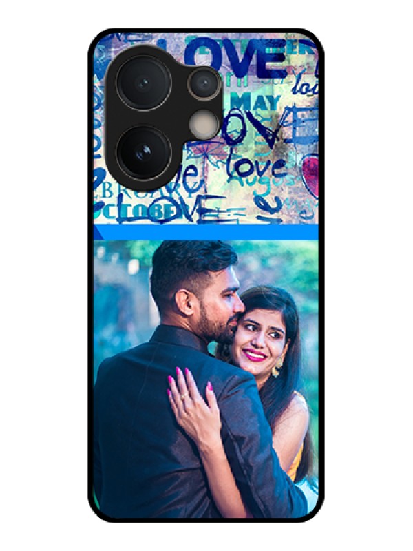 Custom Vivo V60e 5G Custom Glass Phone Case - Colorful Love Design