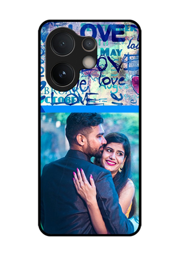 Vivo V60e 5G Custom Glass Phone Case - Colorful Love Design
