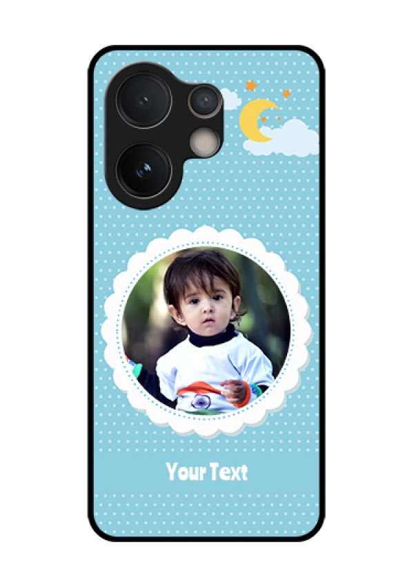 Vivo V60e 5G Custom Glass Phone Case - Violet Pattern Design