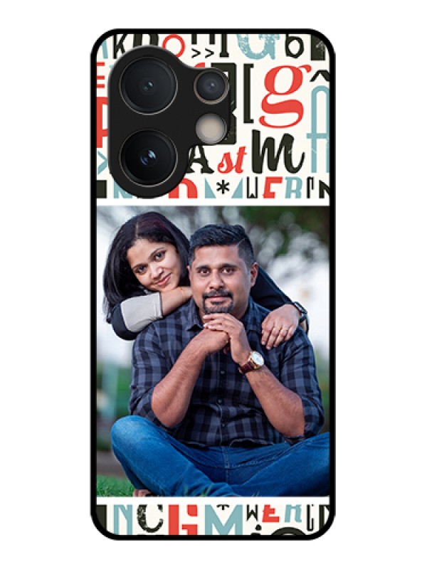 Custom Vivo V60e 5G Custom Glass Phone Case - Alphabet Design