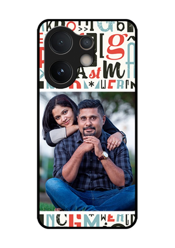 Vivo V60e 5G Custom Glass Phone Case - Alphabet Design