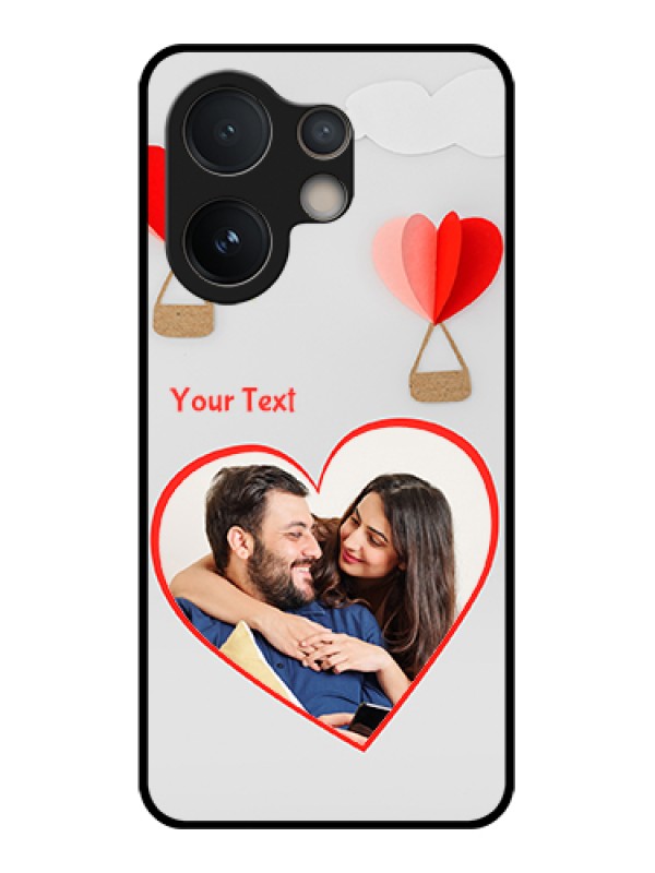 Custom Vivo V60e 5G Custom Glass Phone Case - Parachute Love Design