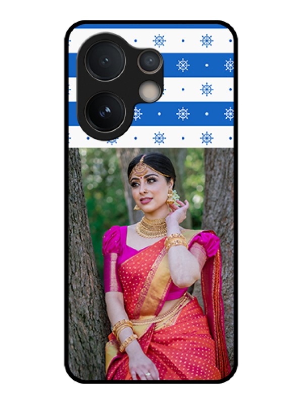 Custom Vivo V60e 5G Custom Glass Phone Case - Snow Pattern Design