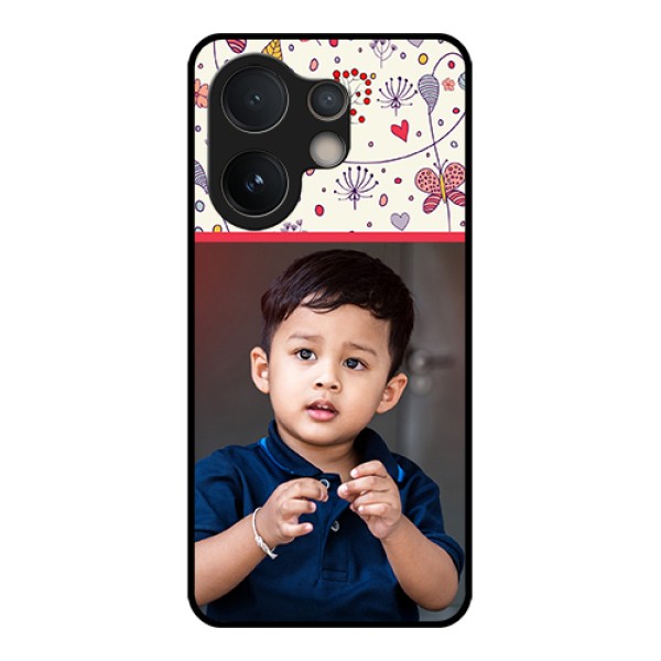 Vivo V60e 5G Custom Glass Phone Case - Premium Floral Design