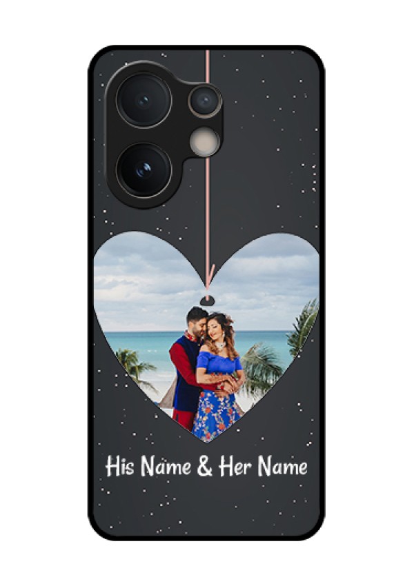 Vivo V60e 5G Custom Glass Phone Case - Hanging Heart Design