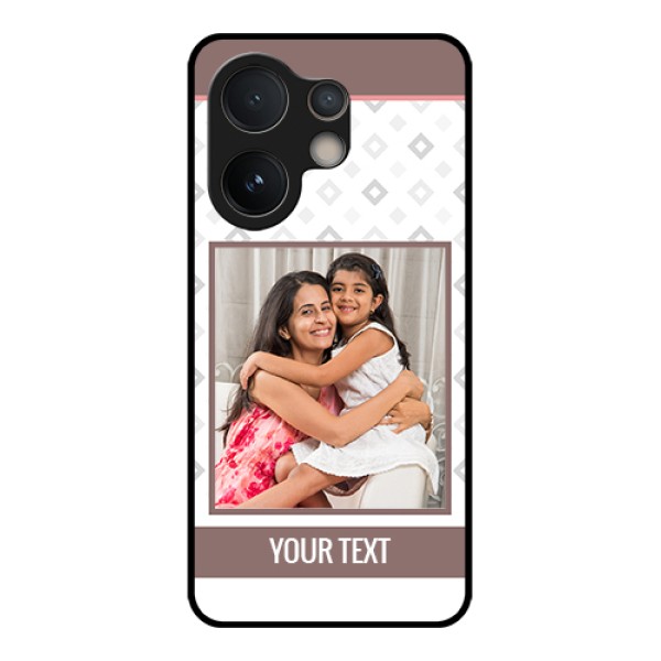 Vivo V60e 5G Custom Glass Phone Case - Simple Diamond Design