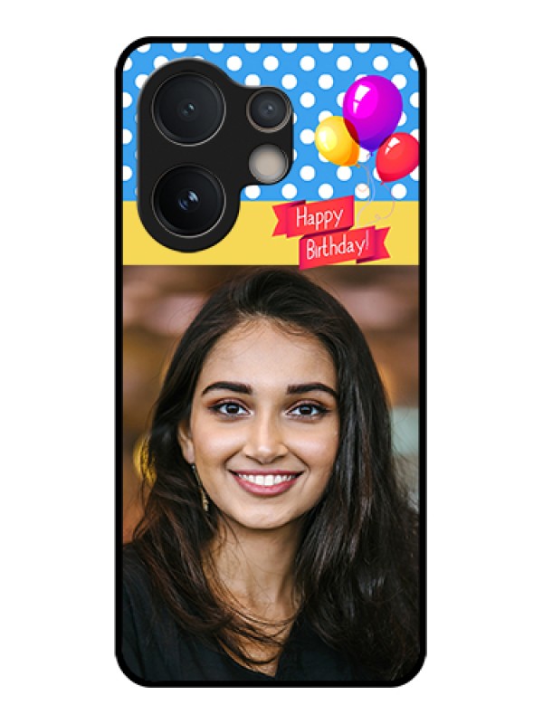 Custom Vivo V60e 5G Custom Glass Phone Case - Happy Birthday Design