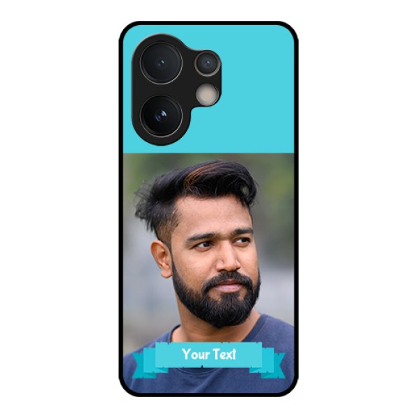 Vivo V60e 5G Custom Glass Phone Case - Blue Color Design