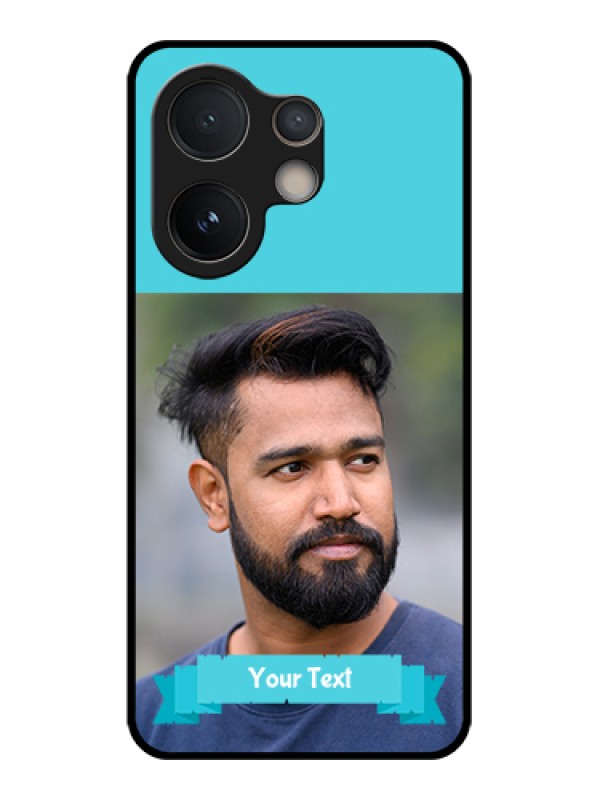 Custom Vivo V60e 5G Custom Glass Phone Case - Blue Color Design