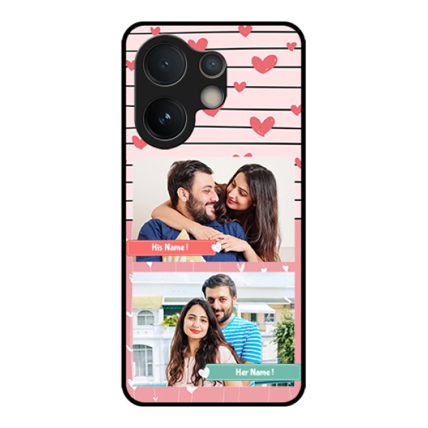 Vivo V60e 5G Custom Glass Phone Case - Photo With Heart Design