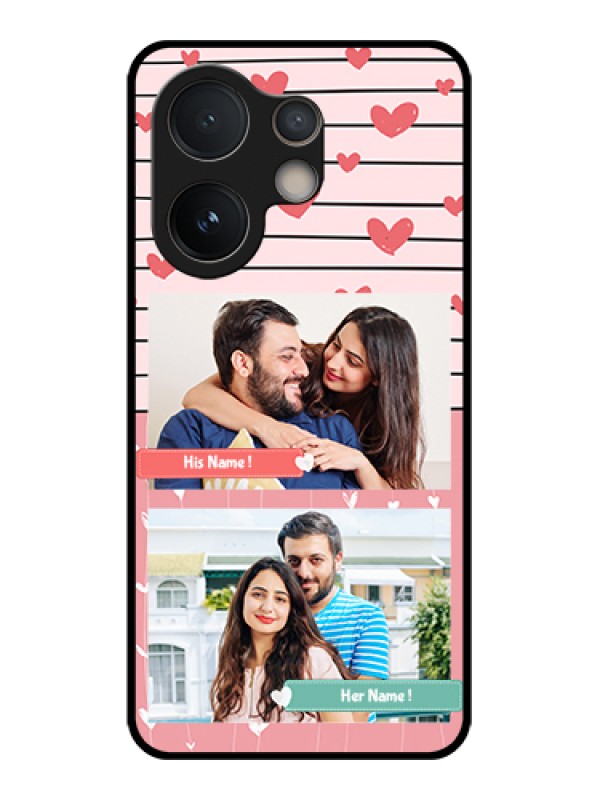 Custom Vivo V60e 5G Custom Glass Phone Case - Photo With Heart Design