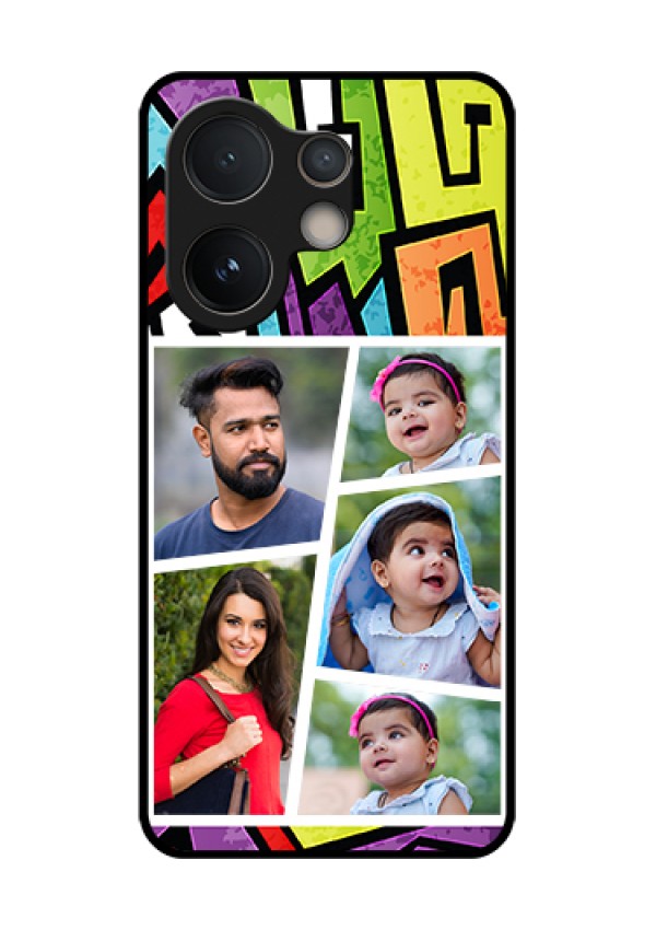 Vivo V60e 5G Custom Glass Phone Case - Graffiti Pattern Design
