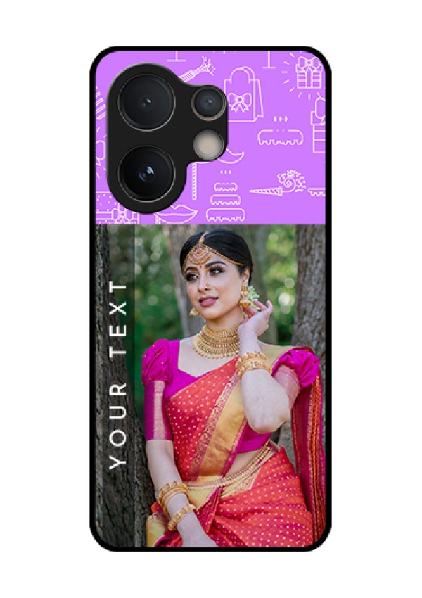 Vivo V60e 5G Custom Glass Phone Case - Birthday Icons Design