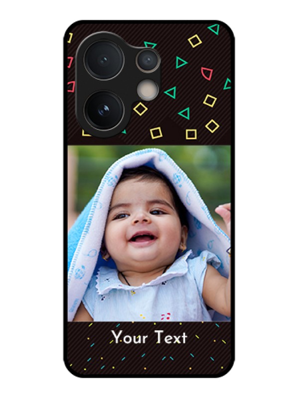 Custom Vivo V60e 5G Custom Glass Phone Case - With Confetti Birthday Design