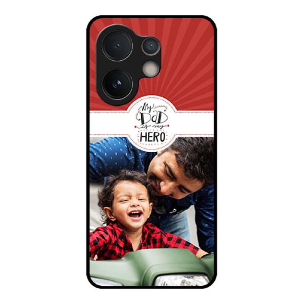 Vivo V60e 5G Custom Glass Phone Case - My Dad Hero Design