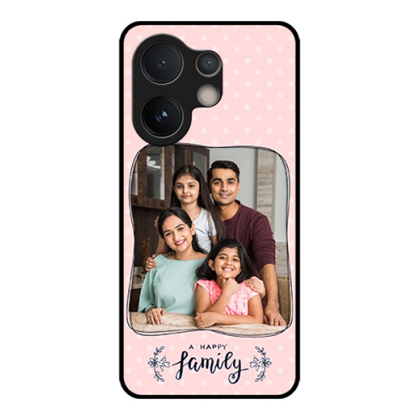 Vivo V60e 5G Custom Glass Phone Case - Family With Dots Design
