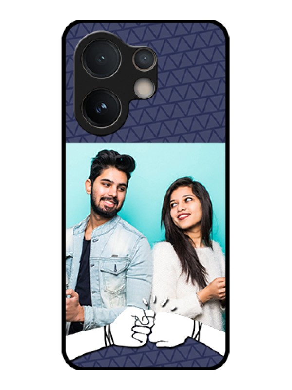 Custom Vivo V60e 5G Custom Glass Phone Case - With Best Friends Design