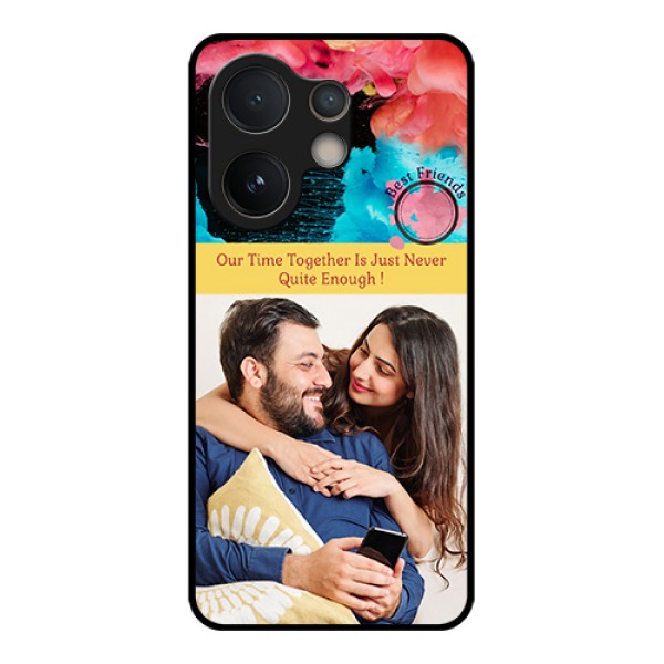 Vivo V60e 5G Custom Glass Phone Case - Quote With Acrylic Painting Design Vivo V60e 5G Custom Glass Phone Case - Quote With Acrylic Painting Design