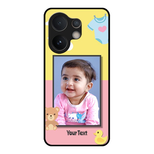 Vivo V60e 5G Custom Glass Phone Case - Kids 2 Color Design