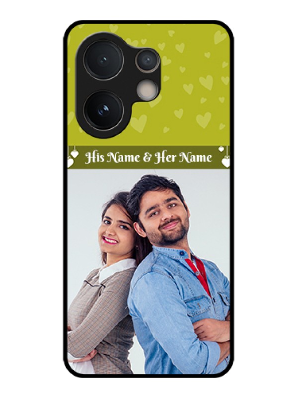 Custom Vivo V60e 5G Custom Glass Phone Case - You & Me Heart Design