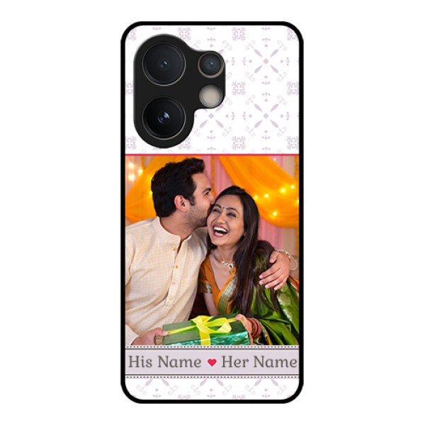 Vivo V60e 5G Custom Glass Phone Case - With Photo And Ethnic Design Vivo V60e 5G Custom Glass Phone Case - With Photo And Ethnic Design