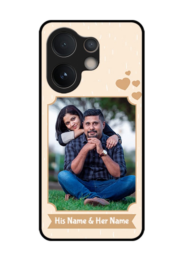 Vivo V60e 5G Custom Glass Phone Case - With Confetti Love Design