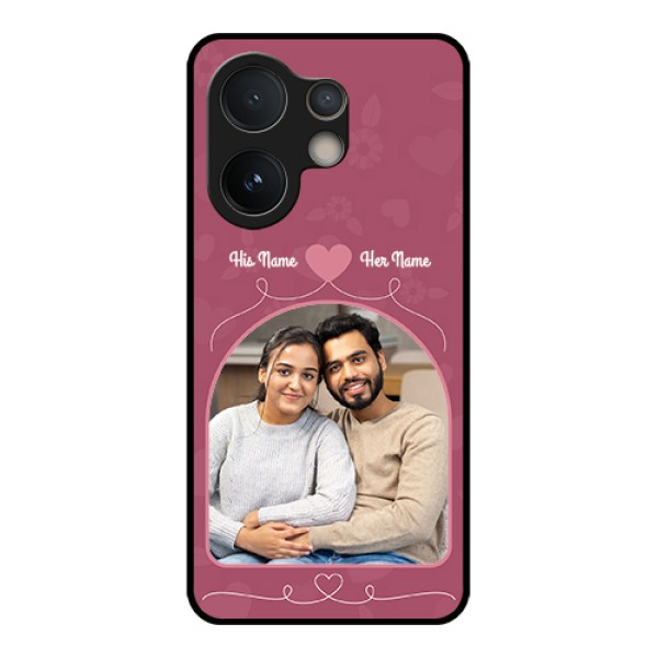 Vivo V60e 5G Custom Glass Phone Case - Love Floral Design