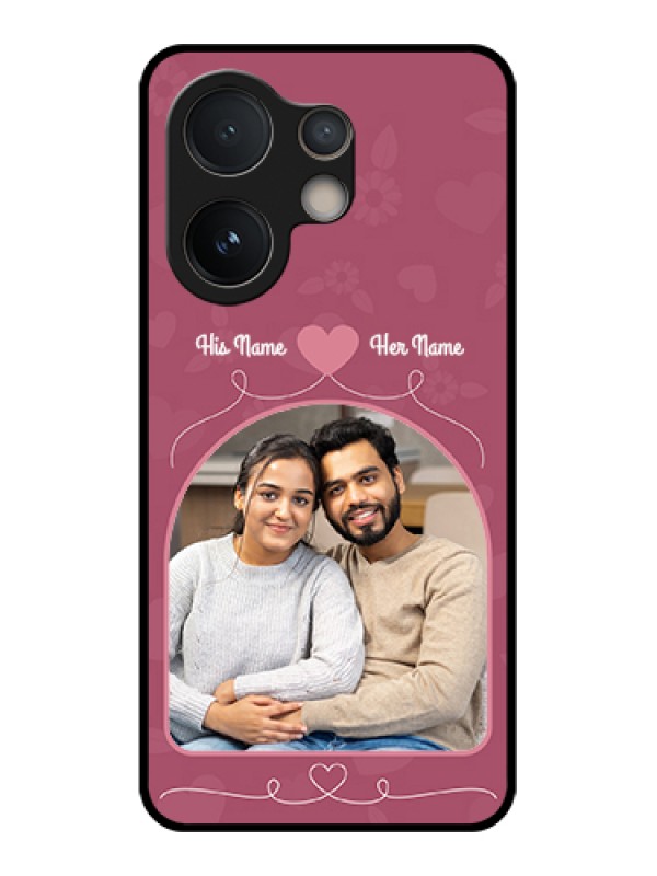 Custom Vivo V60e 5G Custom Glass Phone Case - Love Floral Design