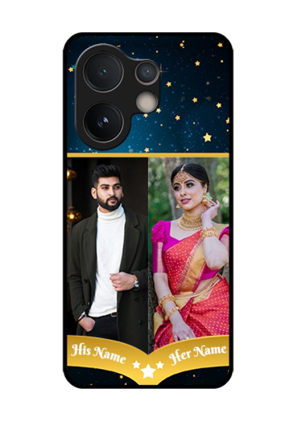 Vivo V60e 5G Custom Glass Phone Case - Galaxy Stars Backdrop Design
