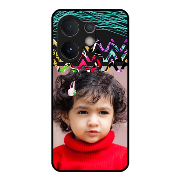 Vivo V60e 5G Custom Glass Phone Case - Neon Abstract Design