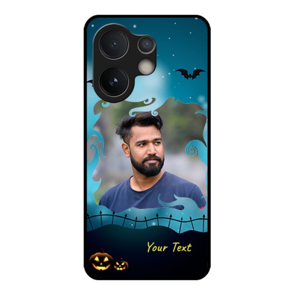 Vivo V60e 5G Custom Glass Phone Case - Halloween Frame Design