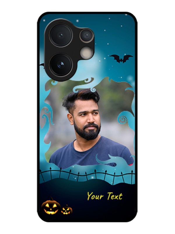 Custom Vivo V60e 5G Custom Glass Phone Case - Halloween Frame Design