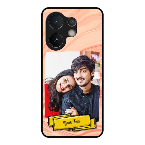 Vivo V60e 5G Custom Glass Phone Case - Marble Texture Design