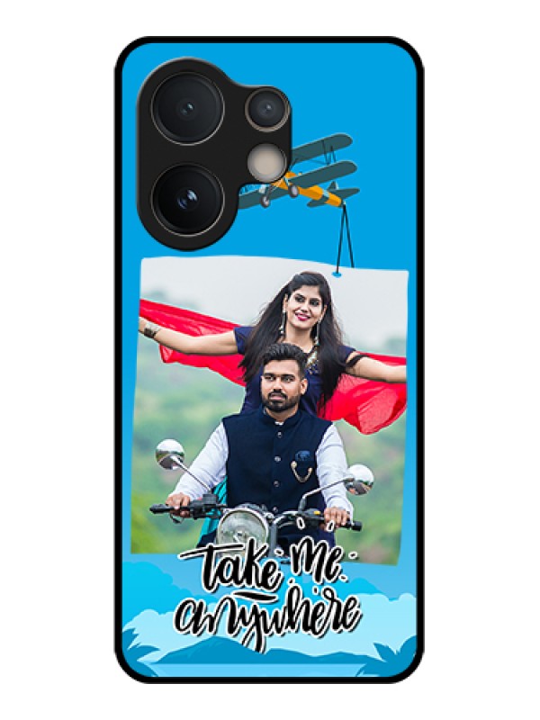 Custom Vivo V60e 5G Custom Glass Phone Case - Traveller Design
