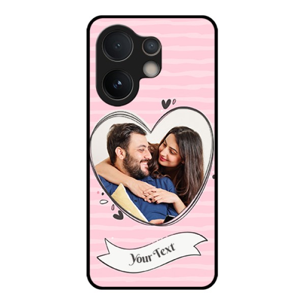 Vivo V60e 5G Custom Glass Phone Case - Vintage Heart Design