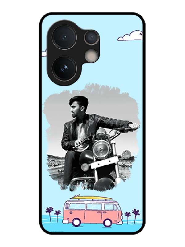 Custom Vivo V60e 5G Custom Glass Phone Case - Travel & Adventure Design