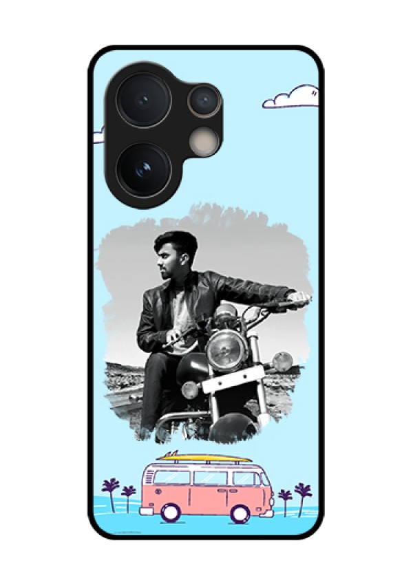 Vivo V60e 5G Custom Glass Phone Case - Travel & Adventure Design