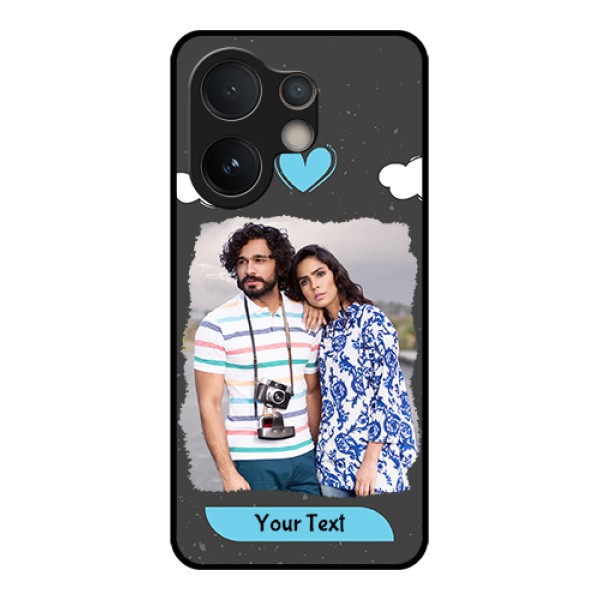 Vivo V60e 5G Custom Glass Phone Case - Splashes With Love Doodles Design Vivo V60e 5G Custom Glass Phone Case - Splashes With Love Doodles Design