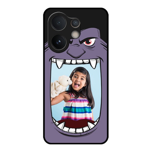 Vivo V60e 5G Custom Glass Phone Case - Angry Monster Design