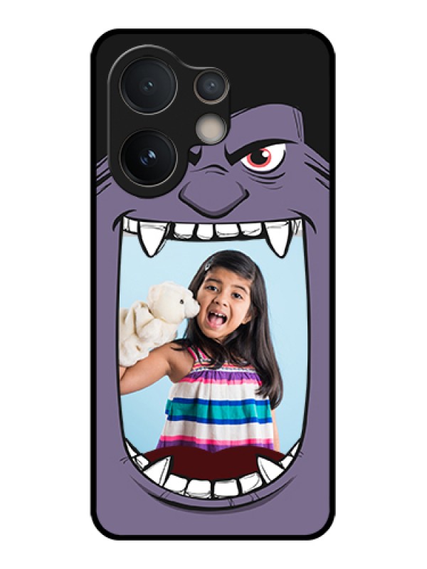 Custom Vivo V60e 5G Custom Glass Phone Case - Angry Monster Design